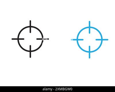 Target, aim, focus icon vector line logo mark or symbol set collection outline style Stock Vector