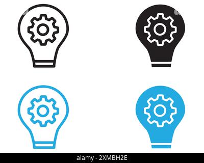 strategy icon vector line logo mark or symbol set collection outline style Stock Vector