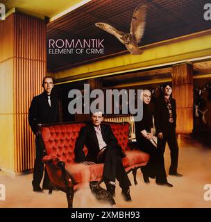 Vintage vinyl record cover. Element Of Crime-Romantik, 2001 Stock Photo