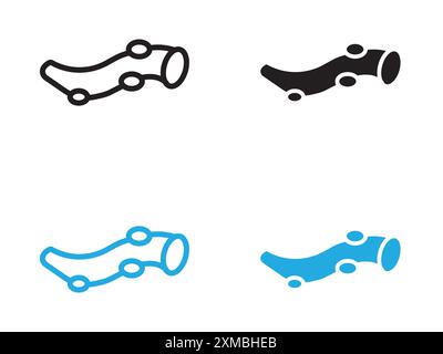 Tentacles octopus icon vector line logo mark or symbol set collection outline style Stock Vector