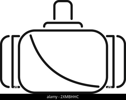 Simple line icon representing a vr headset, ideal for projects related to gaming, technology, and the metaverse Stock Vector