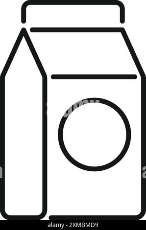 Dairy products white linear icon for dark theme Stock Vector Image ...