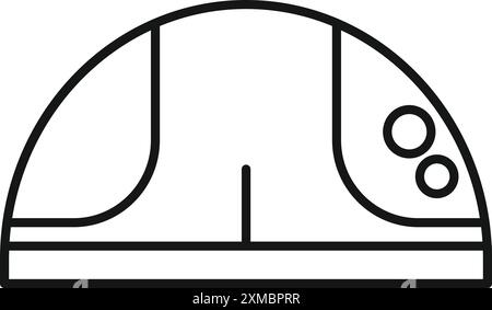 Simple line icon of an astronaut helmet, representing space travel and the equipment used by astronauts Stock Vector