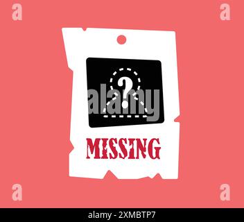 The missing anonymous people illustration Stock Vector