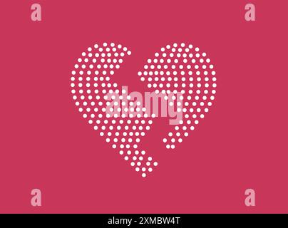 Heart shape dotted symbol icon vector for creative graphic design ui ...