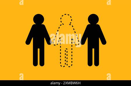 The missing anonymous people illustration Stock Vector
