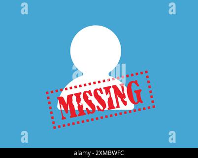 The missing anonymous people illustration Stock Vector