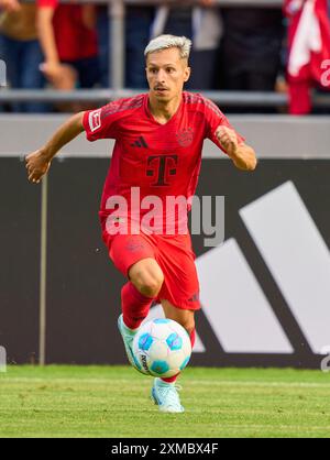 Bryan Zaragoza (FCB 17)  at the friendly match FC ROTTACH-EGERN - FC BAYERN MÜNCHEN 1-14 in the Training Camp at Stadion am Birkenmoos, 1.German Soccer League , in Rottach-Egern, Tegernsee, July 24, 2024  Season 2024/2025, FCB, Photographer: Peter Schatz Stock Photo