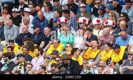 Birmingham, UK. 27th July, 2024. Toadstools & life jackets during the International Test Match Series match between England and West Indies at Edgbaston Cricket Ground, Birmingham, England on 27 July 2024. Photo by Stuart Leggett. Editorial use only, license required for commercial use. No use in betting, games or a single club/league/player publications. Credit: UK Sports Pics Ltd/Alamy Live News Stock Photo