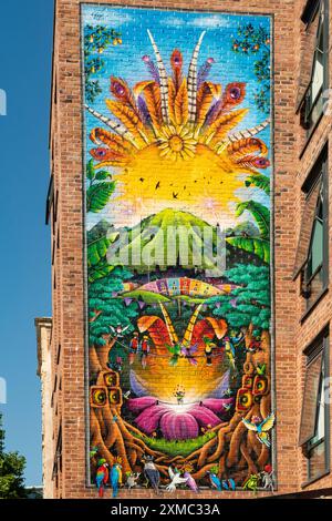 Volcano Street Art, Bristol, Somerset, England Stock Photo