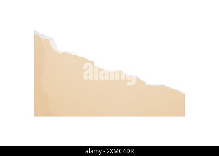a piece of torn paper, a collage of notebooks, an old newspaper. Paper scrap, blank paper. Vector elements Stock Vector