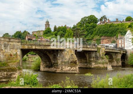 Bridge over River Severn, Bridgnorth, Worcestershire, England Stock Photo