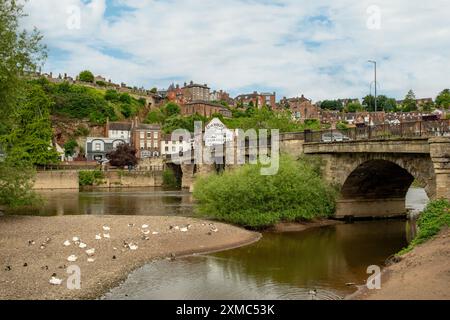 Bridge over River Severn, Bridgnorth, Worcestershire, England Stock Photo