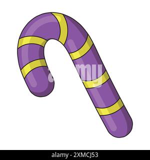 Purple cane candy with a light green band Stock Vector
