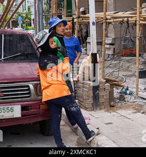 Construction site in Pattaya, Thailand Stock Photo