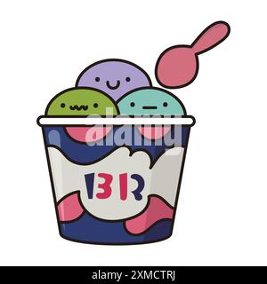 Korea's representative scoop ice cream brand "Baskin Robbins 31" Stock Vector