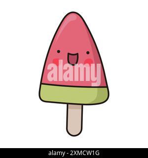 Korea's representative watermelon-flavored ice cream "Watermelon Bar" Stock Vector