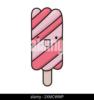 Screwbar, a Korean twist-shaped ice cream Stock Vector