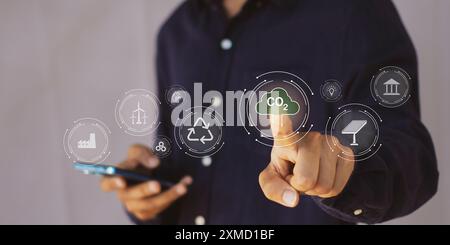 The carbon neutral concept reduces CO2 emissions, reducing global