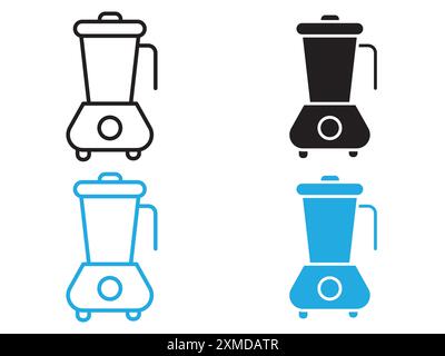 Blender icon vector line logo mark or symbol set collection outline style Stock Vector