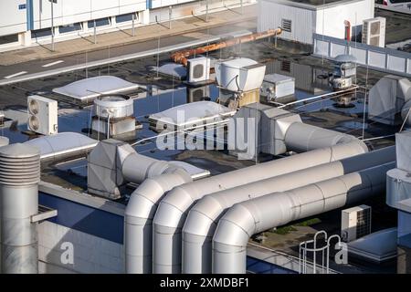 Curated visual reference: Visual Reference: Ventilation System On A Commercial Building Exhaust Air Draught Air