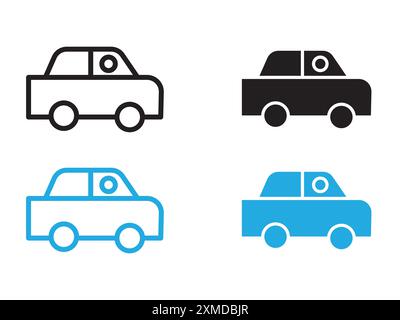car driver icon vector line logo mark or symbol set collection outline style Stock Vector