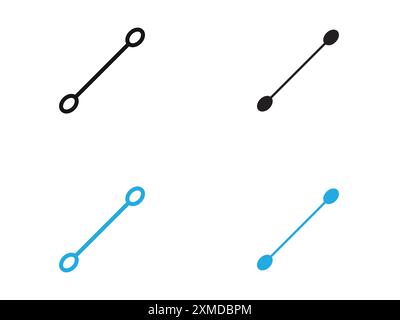 Cotton buds icon vector line logo mark or symbol set collection outline style Stock Vector