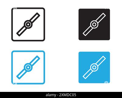 damper icon vector line logo mark or symbol set collection outline style Stock Vector