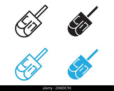 dreidel icon vector line logo mark or symbol set collection outline style Stock Vector