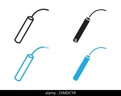 dynamite icon vector line logo mark or symbol set collection outline style Stock Vector