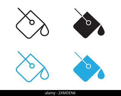 paint bucket icon vector line logo mark or symbol set collection outline style Stock Vector