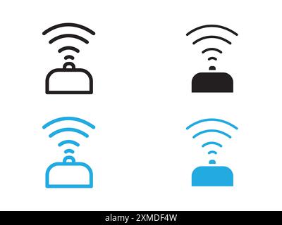 Sensor icon vector line logo mark or symbol set collection outline style Stock Vector