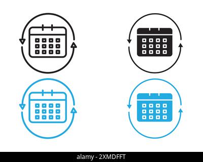 Subscription Model icon vector line logo mark or symbol set collection outline style Stock Vector