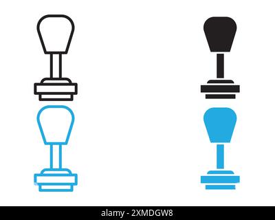 stamp icon vector line logo mark or symbol set collection outline style Stock Vector
