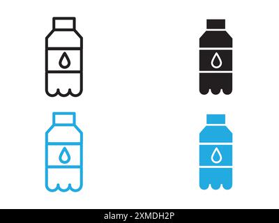 water bottle icon vector line logo mark or symbol set collection outline style Stock Vector