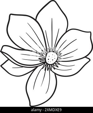 Rosidy Detailed Floral Lineart 18 Stock Vector