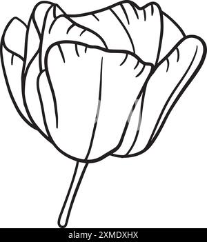 Rosidy Detailed Floral Lineart 9 Stock Vector