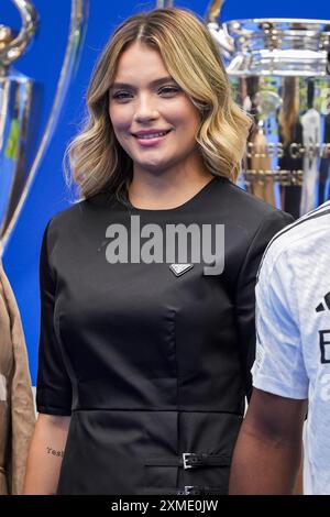 Gabriely Miranda seen during Endrick Felipe presentation at Estadio