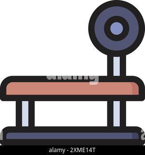 Bench Press Icon Stock Vector