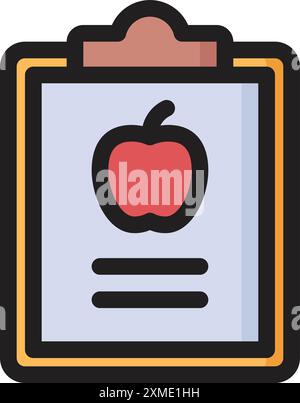 Diet Schedule Icon Stock Vector
