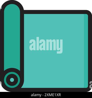 Yoga Mat Icon Stock Vector