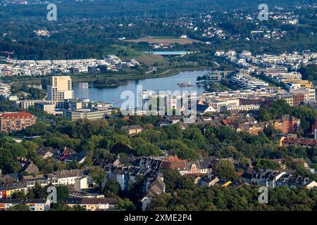 View over the south-east of Dortmund, across Hoetger Park to Lake Phoenix, North Rhine-Westphalia, Germany Stock Photo