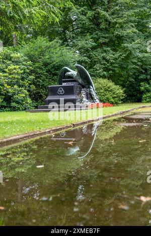 Bredeney cemetery, Krupp family cemetery, in Essen, grave of Friedrich Alfred Krupp, North Rhine-Westphalia, Germany Stock Photo