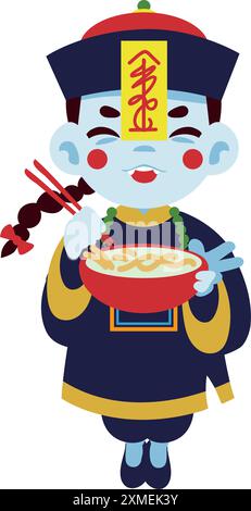 hungry ghost festival chinese celebration Stock Vector