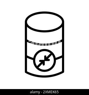 Shrink database icon set in thin line outline style and linear vector sign Stock Vector