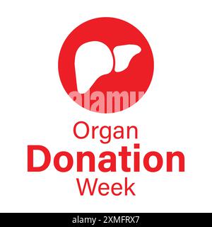 Organ donation week vector design and artwork. 2nd September. National organ donation day. Stock Vector