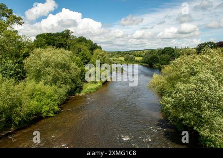 River Wye, Hay-on-Wye, Powys, Wales Stock Photo