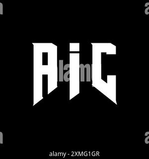 AIC letter logo design for technology company. AIC logo design black ...