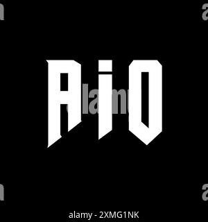 AIO letter logo design for technology company. AIO logo design black ...