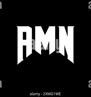 AMN letter logo design for technology company. AMN logo design black ...